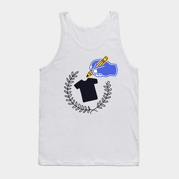 TeePublic Handdrawn Logo Tank Top by katemelvin